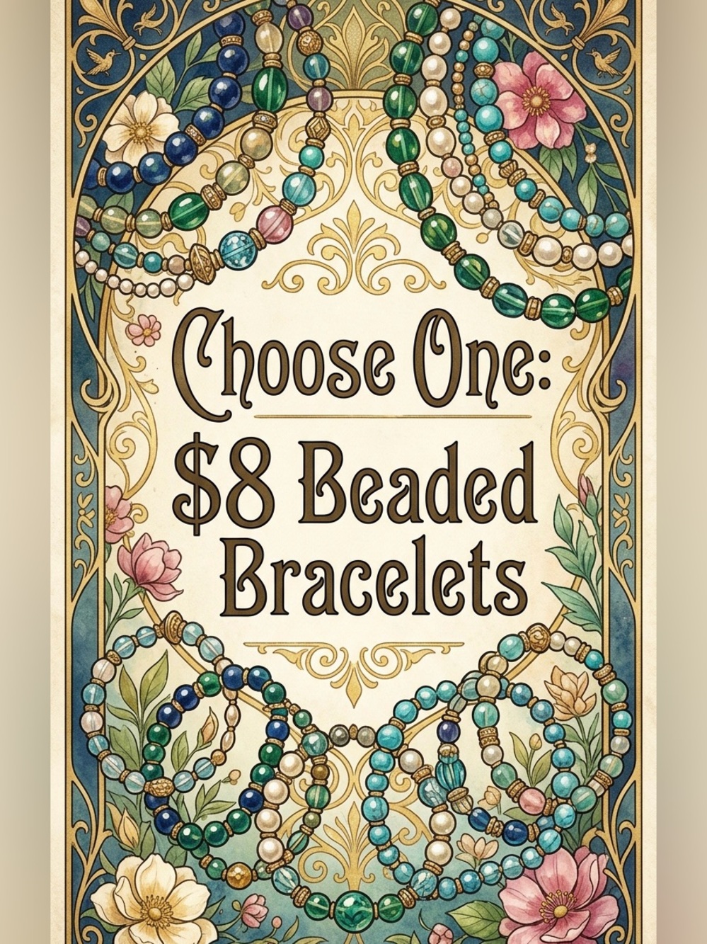Choose One: $8 Beaded Bracelets